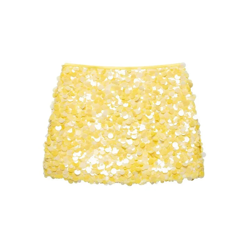 Golden Hour Sequin Mini Skirt