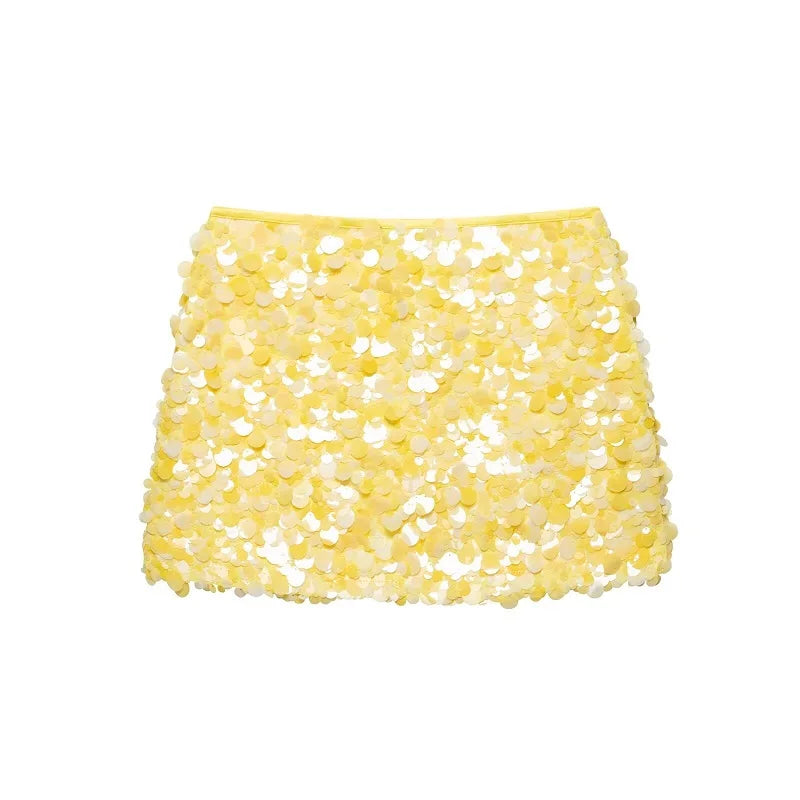 Golden Hour Sequin Mini Skirt